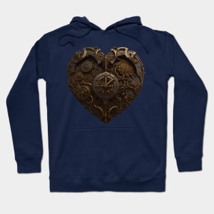 A Clockwork Heart - Steampunk Clock With Gears Hoodie